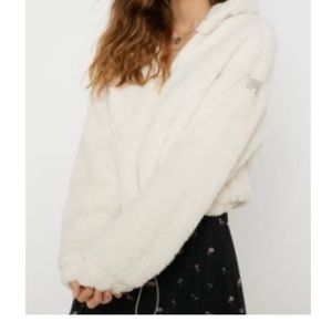 Cropped Fluffy Quarter Zip
